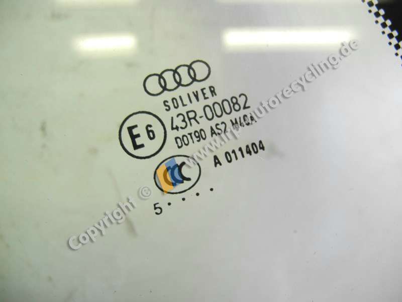 Audi A4 Cabrio 8H BJ2006 Seitenscheibe hinten rechts 8H0845300